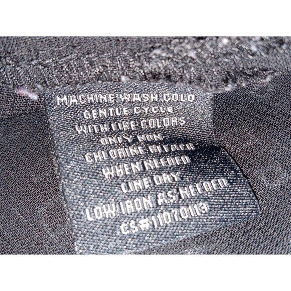 Added Dimensions Womens Top Black Lined Sleeveless Geometric Blouse Size 4X Plus - Picture 7 of 12